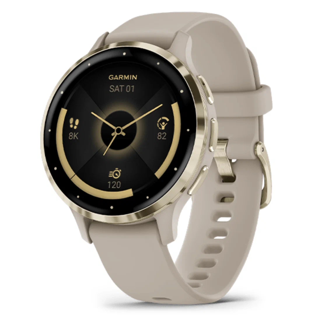 Умные часы Watch Garmin Venu 3S French Gray Leather Band 010-02785-55