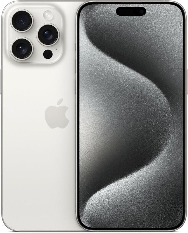 Смартфон Apple iPhone 15 Pro Max 512 ГБ, White Titanium (nano-SIM + eSIM)