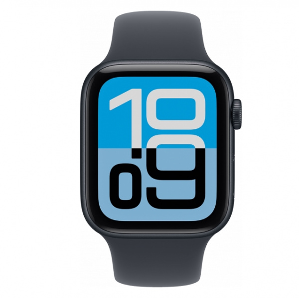 умные часы apple watch se 3 44mm (2025) midnight aluminum case with sport band midnight s/m