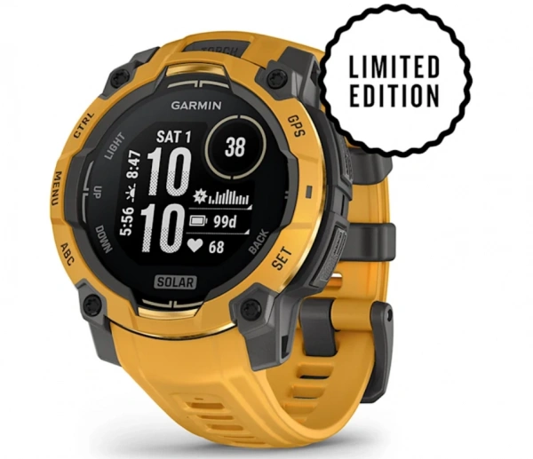 Умные часы Watch Garmin Instinct 3 50 Solar Sunburst with Sunburst/Gray Silicone