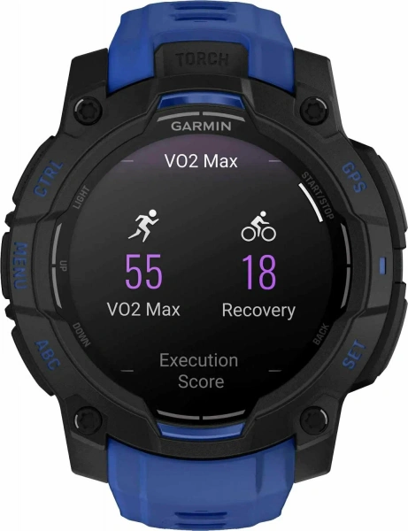 умные часы watch instinct 3 45 black with bolt blue/black band 010-02936-03