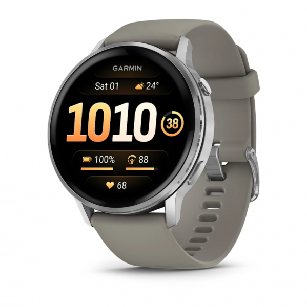 Умные часы Watch Garmin Venu 4 45 mm Silver with Silver Gray Silicone 010-03014-01