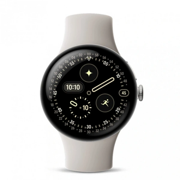 pixel watch 4 41 wi-fi polished silver/porcelain active band