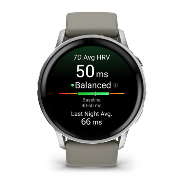 умные часы watch garmin venu 4 45 mm silver with silver gray silicone 010-03014-01