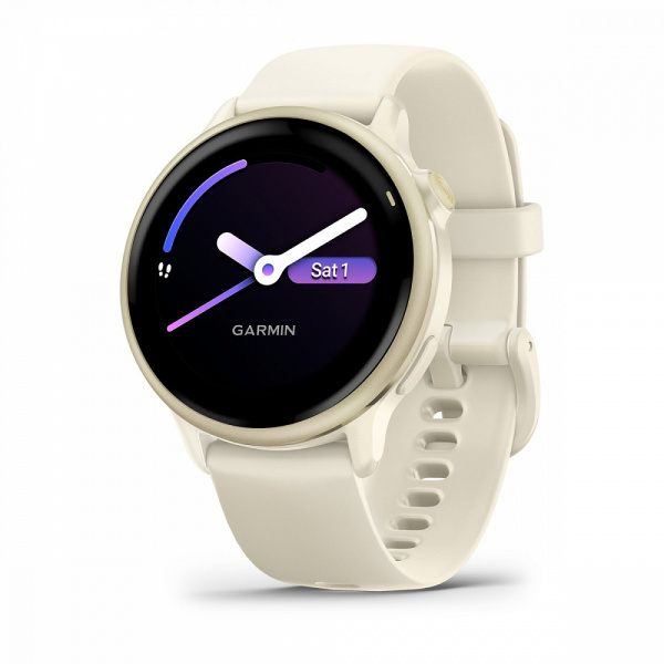 Умные часы Watch Garmin Vivoactive 6 Lunar Gold with Bone Silicone 010-02985-01