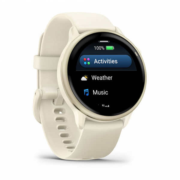 умные часы watch garmin vivoactive 6 lunar gold with bone silicone 010-02985-01