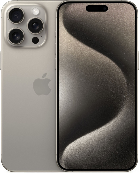 Смартфон Apple iPhone 15 Pro 1 ТБ, Natural Titanium (nano-SIM + nano-SIM)