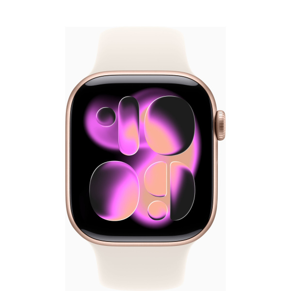 умные часы apple watch s11 46 mm rose gold aluminum case sport band light blush m/l