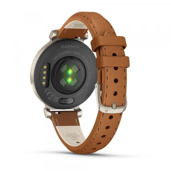 умные часы garmin lily 2 classic cream gold tan leather band 010-02839-02